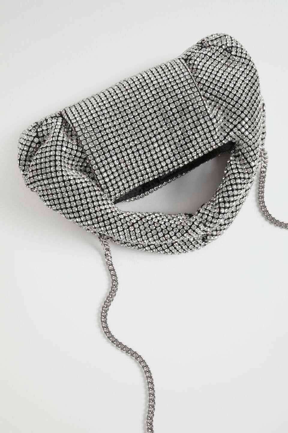 Jewelled Shoulder Bag  Silver