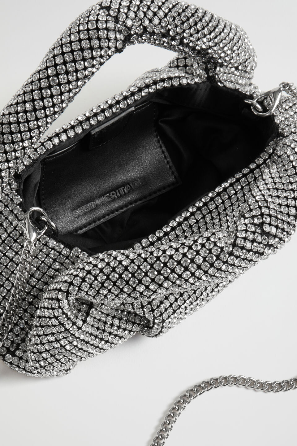 Jewelled Shoulder Bag  Silver