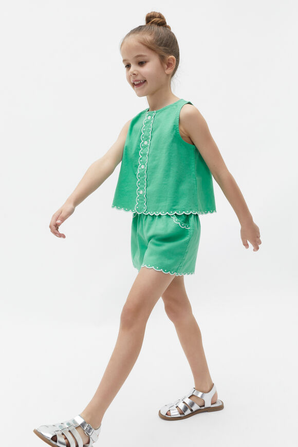 Scallop Trim Short  Deep Emerald  hi-res