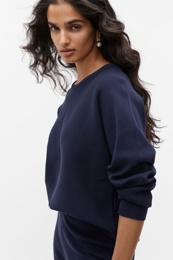 Crepe Streamline Knit  Midnight Sky  hi-res