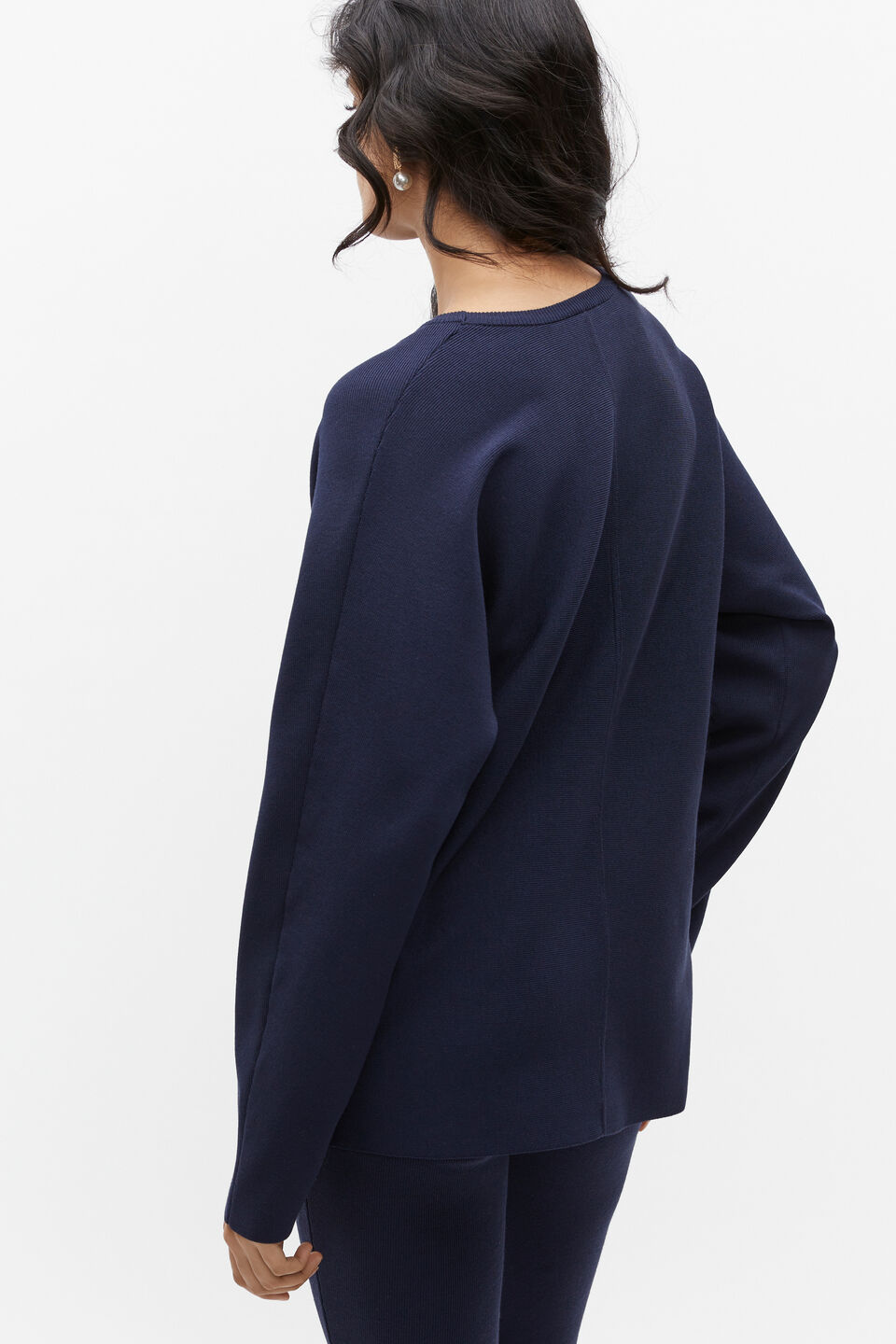 Crepe Streamline Knit  Midnight Sky