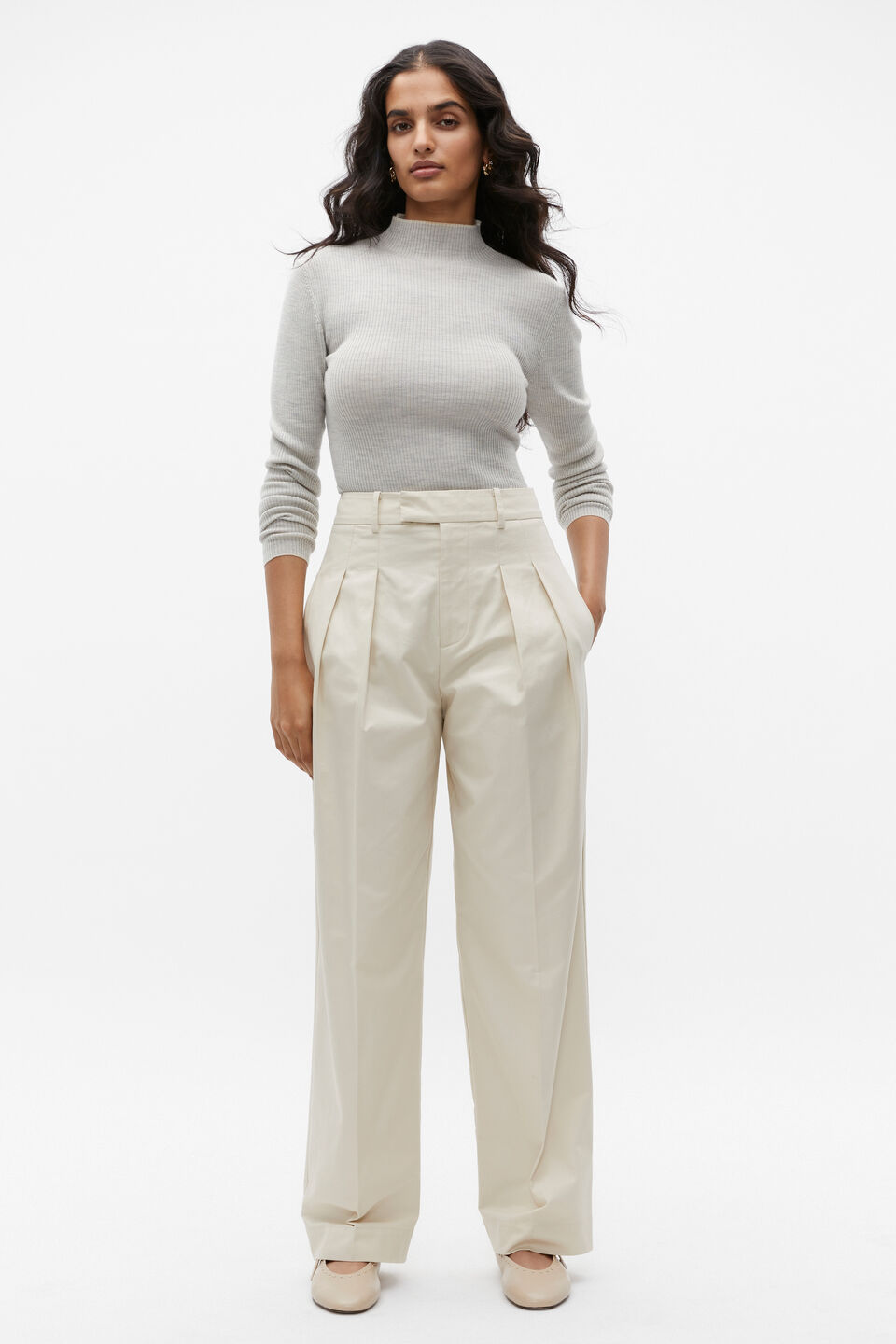 Mini Jacquard Fitted Knit  Silver Marle