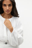 Linen Button Down Blouse  Whisper White  hi-res