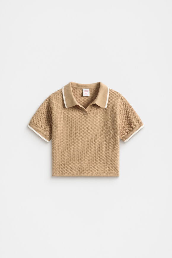 Knit Trophy Polo  Biscotti  hi-res