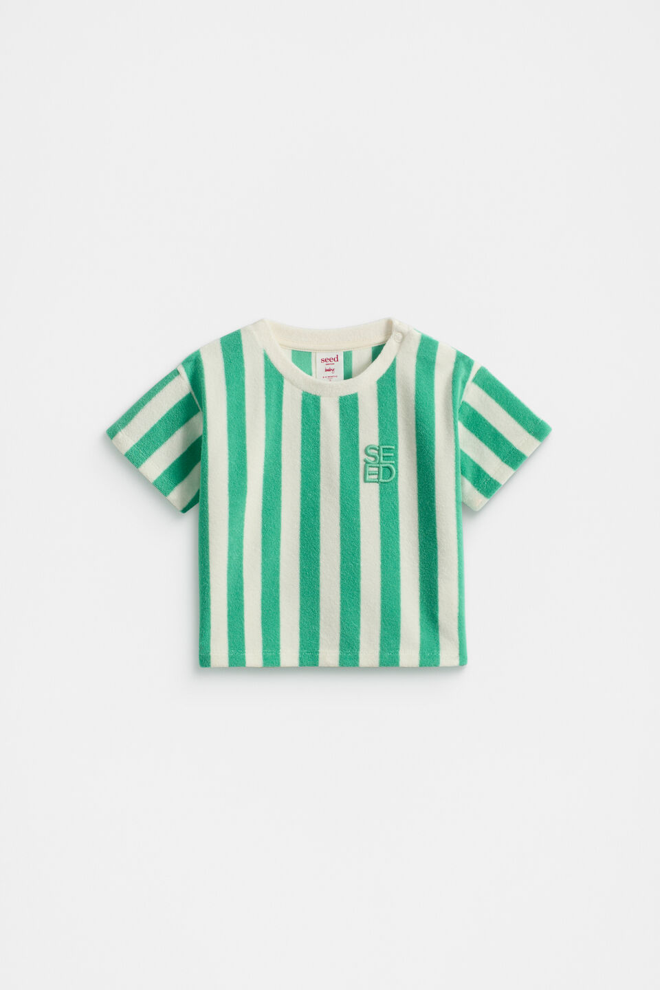 Towelling Tee  Deep Emerald