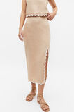 Scallop Midi Pencil Skirt  Nougat  hi-res