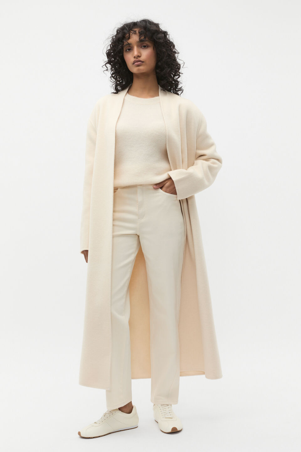 Twist Seam Jean  Coconut Cream
