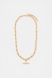 T-Bar Chain Necklace  Gold  hi-res