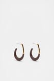 Enamel Teardrop Hoop  Merlot  hi-res