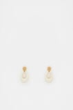 Enamel Small Drop Earring  Coconut Cream  hi-res
