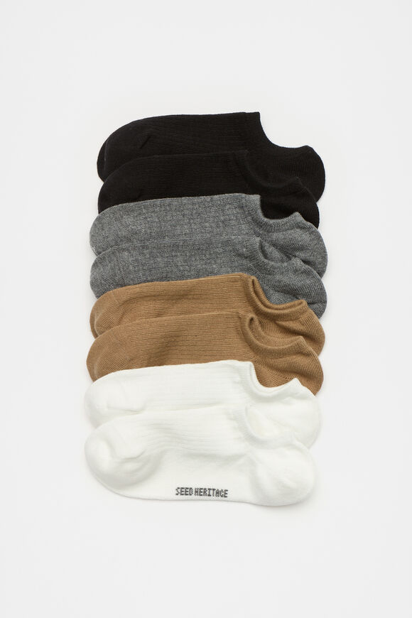 4 Pack Sneaker Socks  Wolf Marle Multi  hi-res