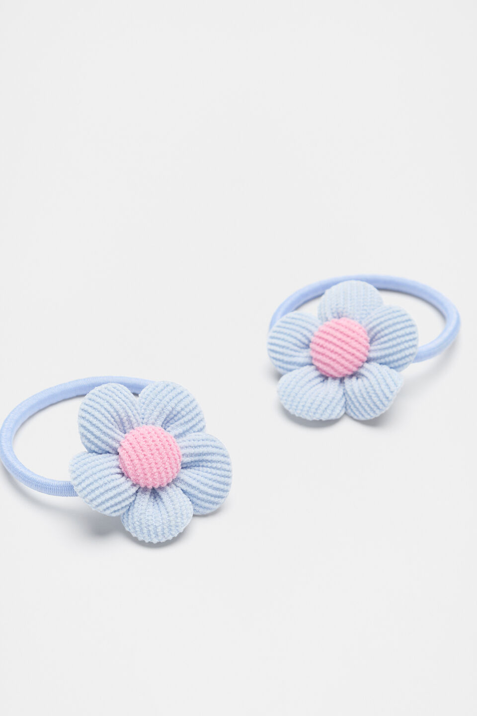 Cord Flower Elastics Pack  Soft Blue