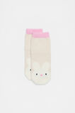 Fluffy Bunny Sock  Oat  hi-res