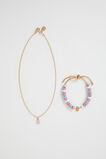 Initial Necklace and Bracelet Set  G  hi-res