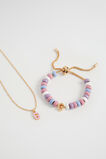 Initial Necklace and Bracelet Set  G  hi-res