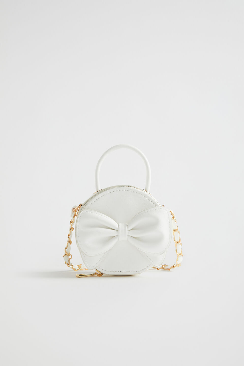 Mini Bow Cross Body  White