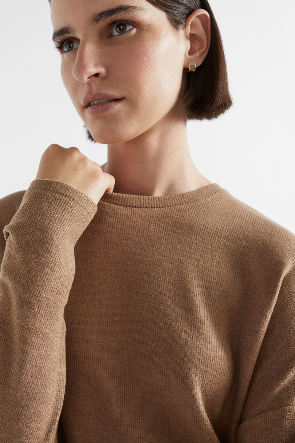 Waffle Supersoft Top  Deep Chai Marle
