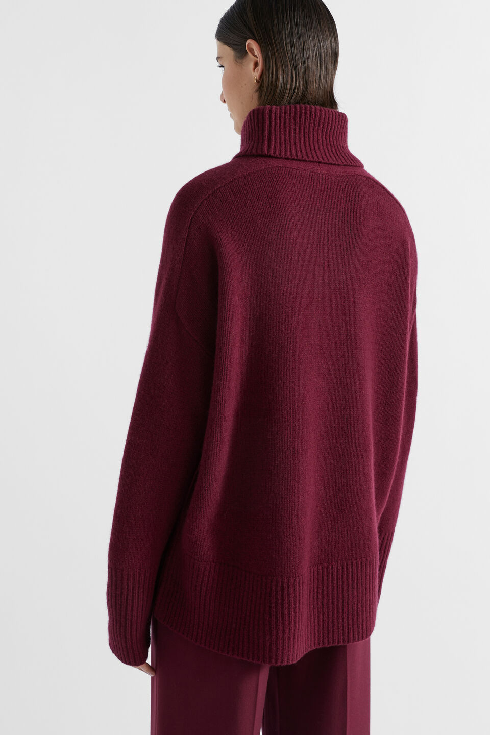 Merino Wool Roll Neck  Boysenberry