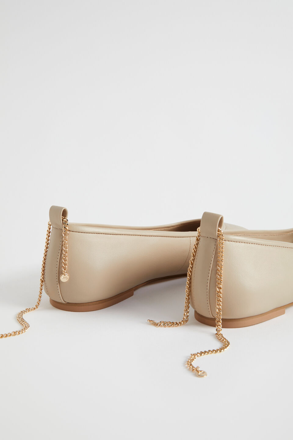 Michaela Chain Ballet Flat  Vanilla