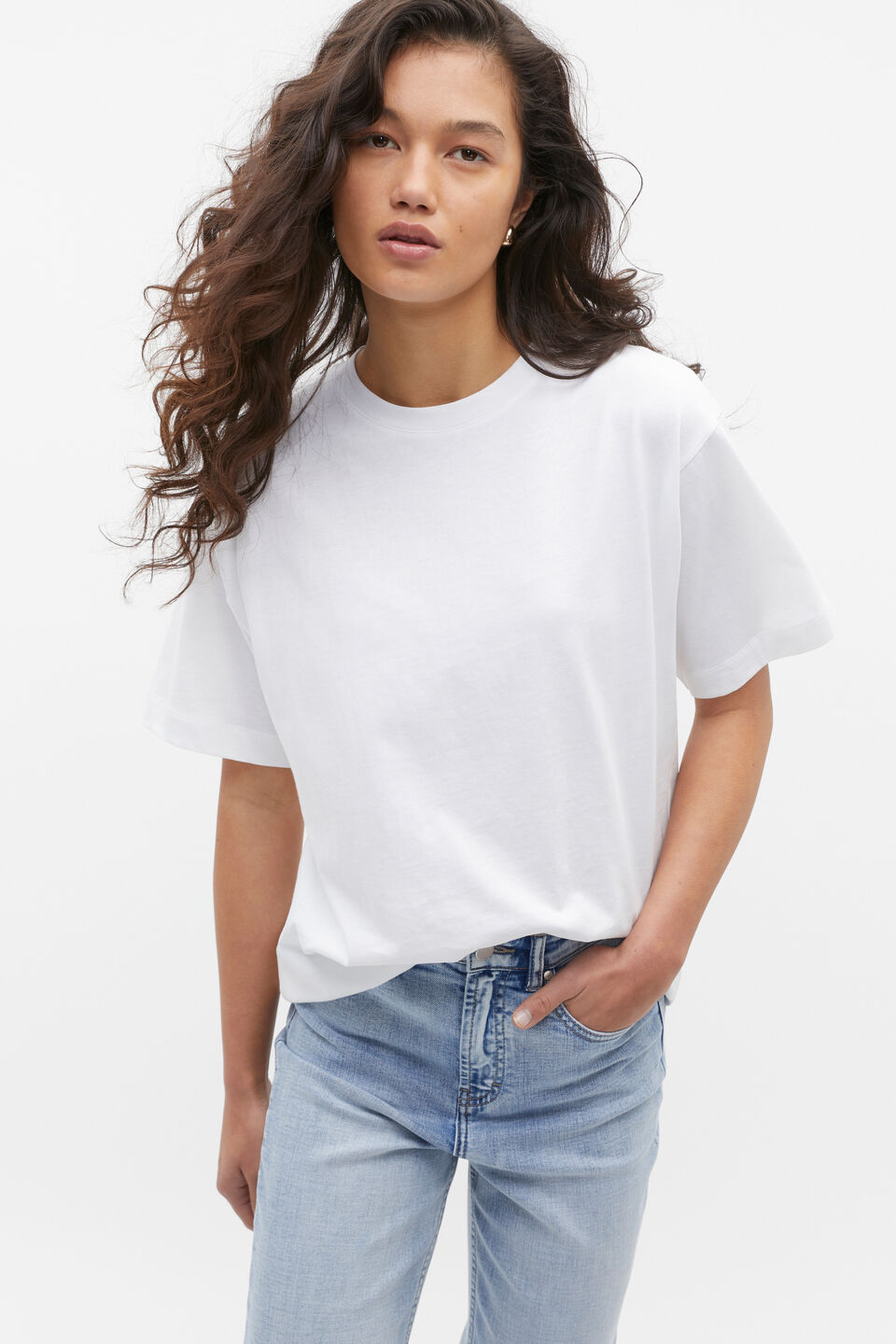 Core Boyfriend Tee  Whisper White