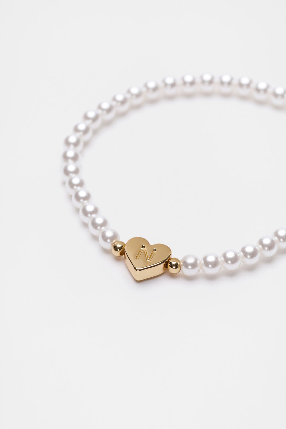 Initial Pearl Bracelet  N