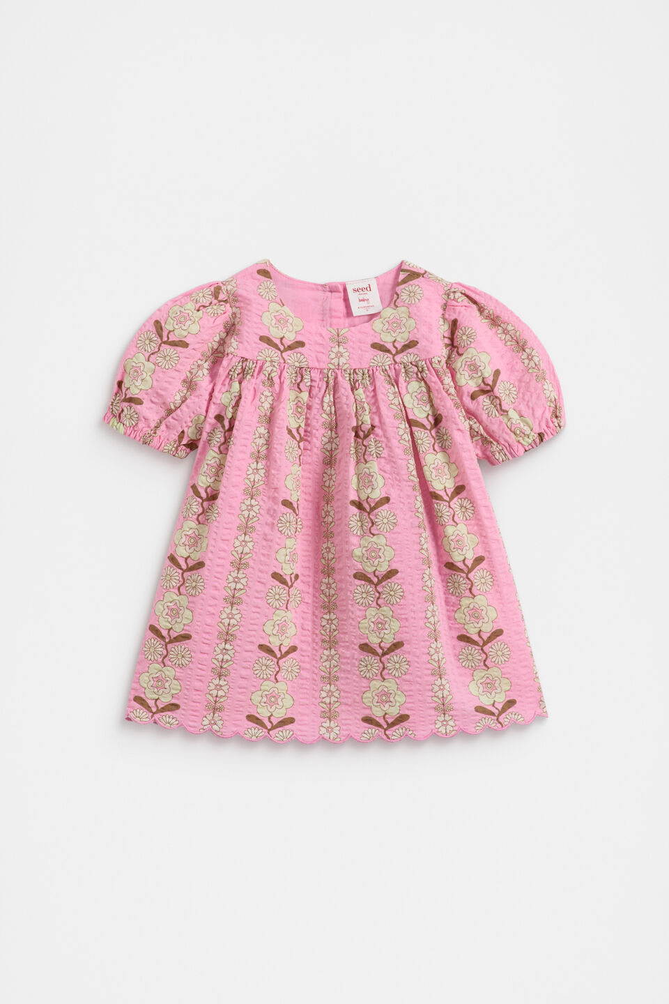 Daisy Scallop Dress  Candy Pink