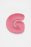 Raspberry Velvet Initial Cushion  G  hi-res