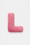 Raspberry Velvet Initial Cushion  L  hi-res