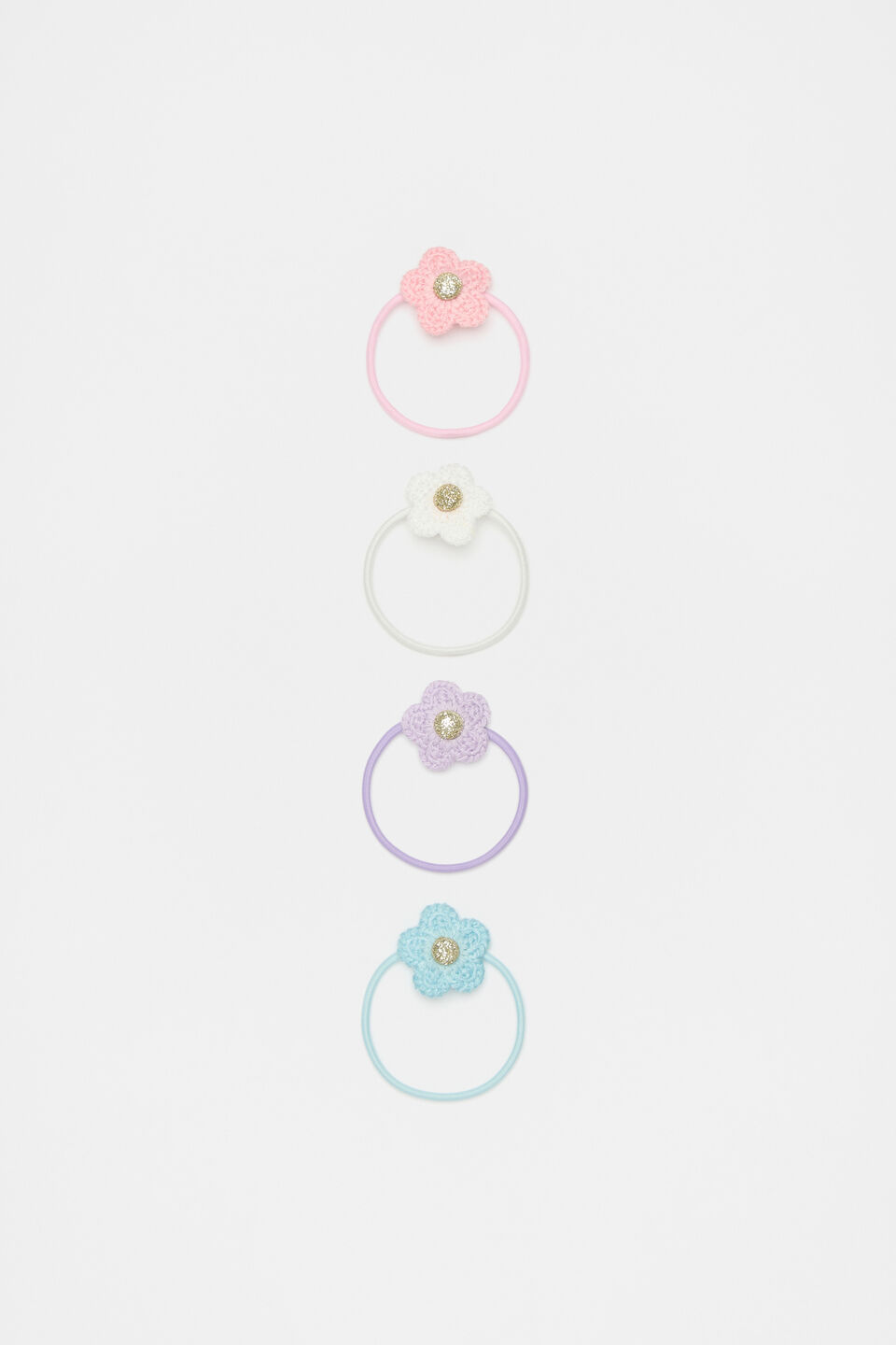 Crochet Flower Elastics  Multi