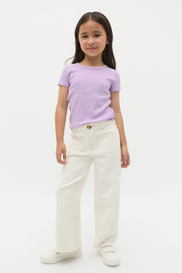 Core Logo Rib Tee  Lavender  hi-res