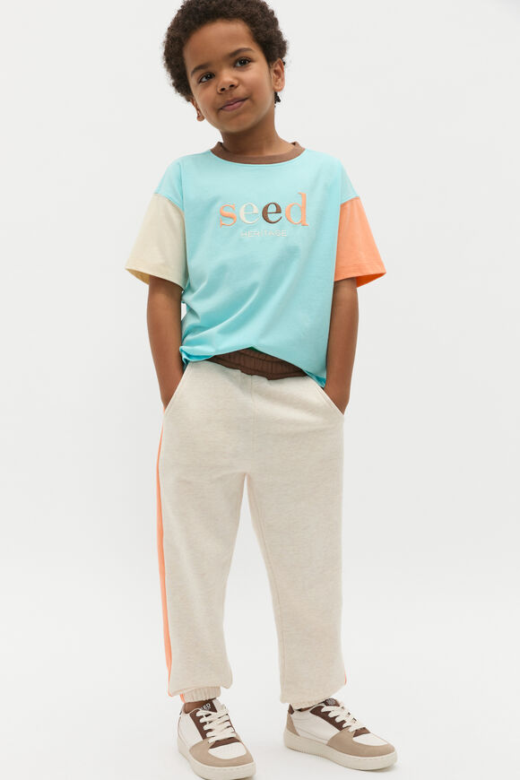 Colourblock Logo Tee  Ocean Blue  hi-res