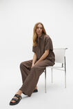 Textured Satin Elasticated Pant  Affogato  hi-res