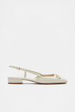 Kendra Slingback Flat  Cream Patent  hi-res