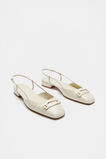 Kendra Slingback Flat  Cream Patent  hi-res