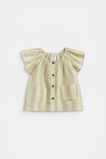 Stripe Button Top  Lemon Sherbet  hi-res