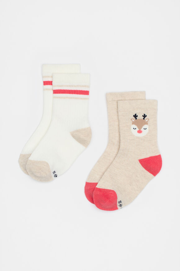 Reindeer Sock 2 Pack  Multi  hi-res