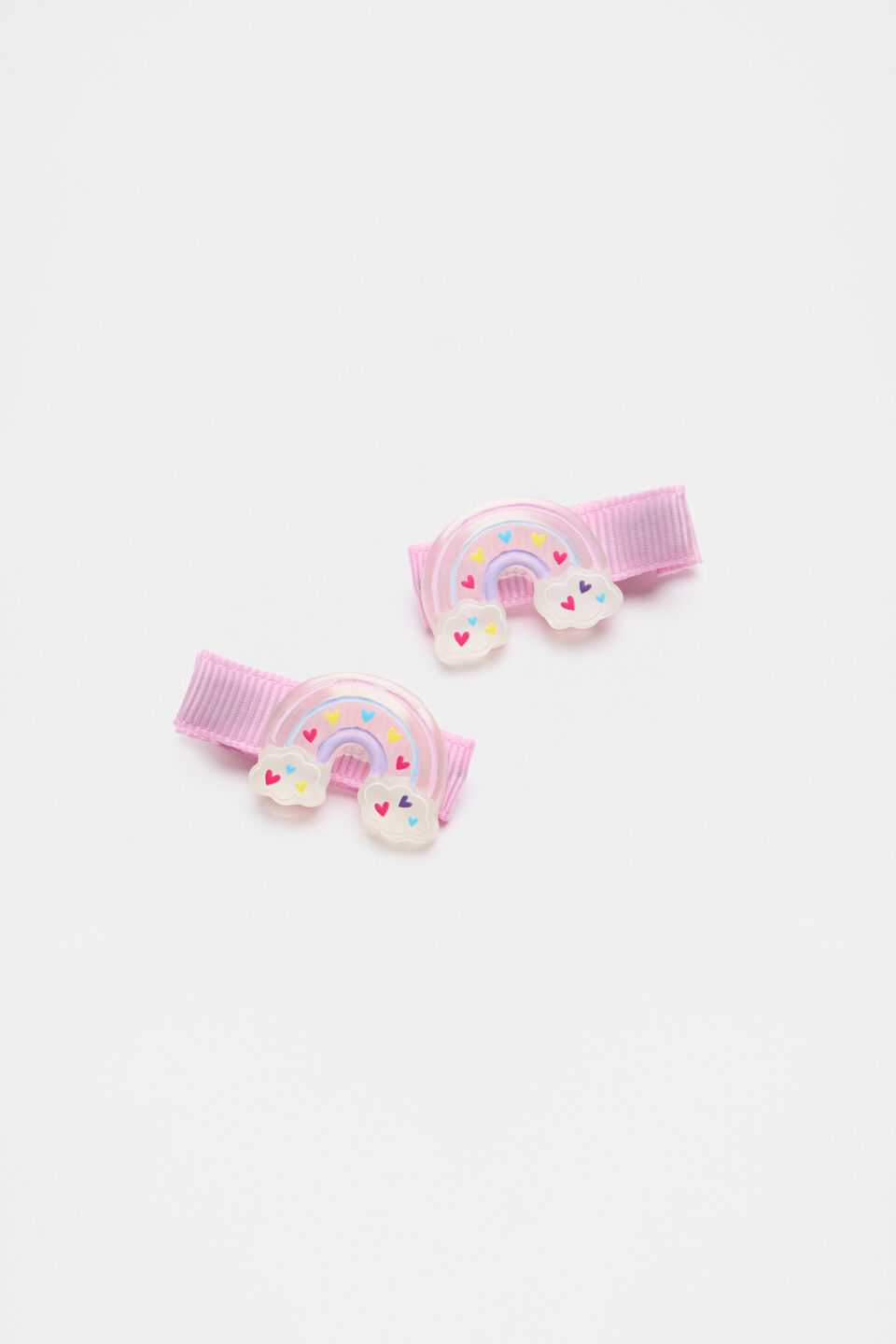 Rainbow Duck Clips  Candy Pink