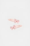 Glitter Bow Resin Snaps  Rose Petal  hi-res