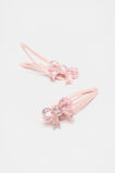Glitter Bow Resin Snaps  Rose Petal  hi-res