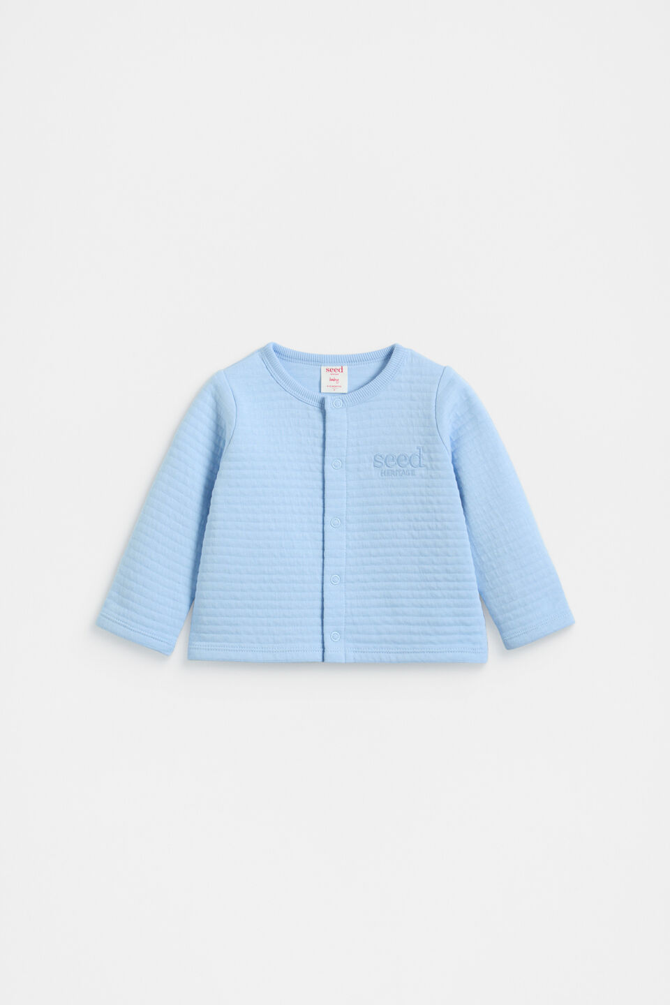 Quilted Logo Jacket  Clear Blue