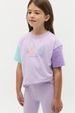 Colourblock Logo Tee  Lavender  hi-res