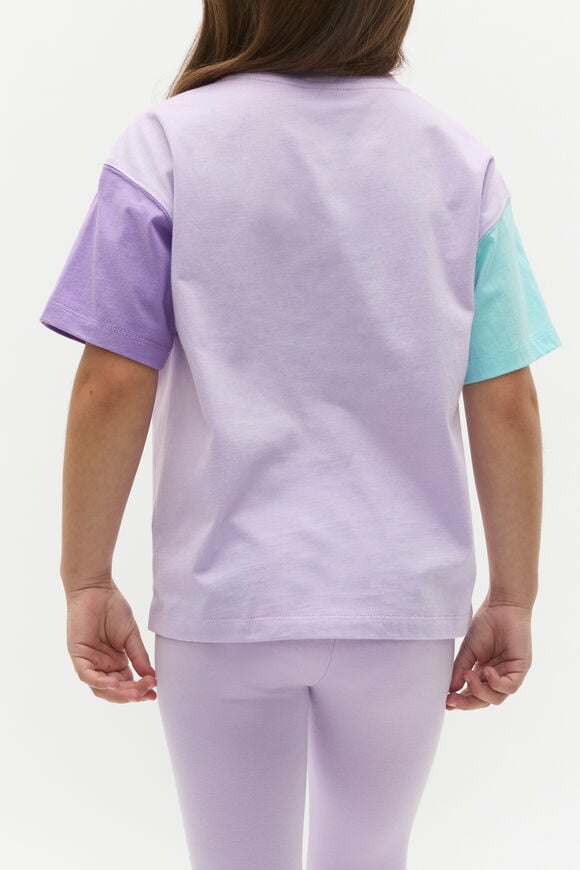 Colourblock Logo Tee  Lavender  hi-res