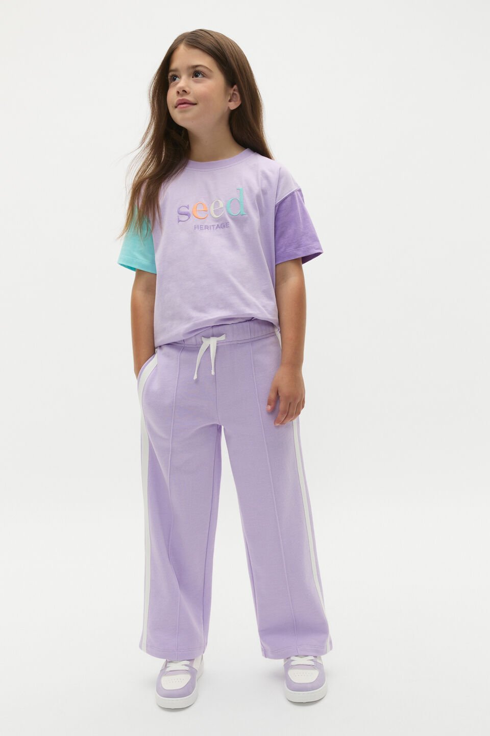 Side Stripe Track Pant  Lavender