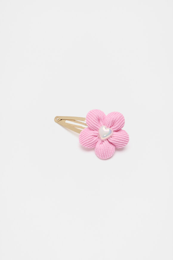 Cord Flower Heart Pearl Snap  Fairy Floss  hi-res