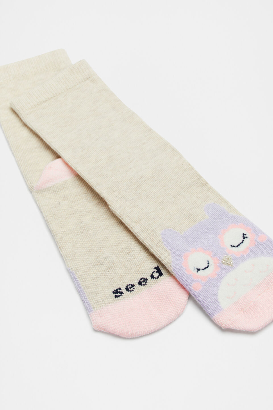 Owl Sock  Oat Marle