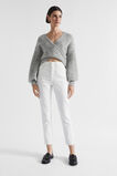 Wool Blend Drape Twist Knit  Silver Marle  hi-res