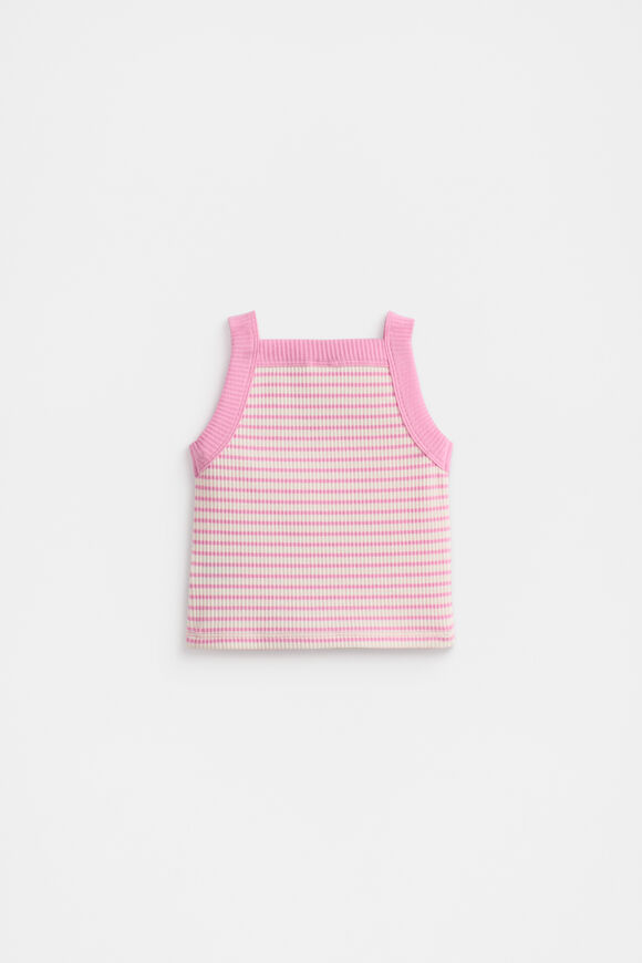 Stripe Logo Tank  Candy Pink  hi-res