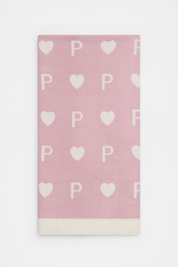 Heart Initial Blanket  P  hi-res