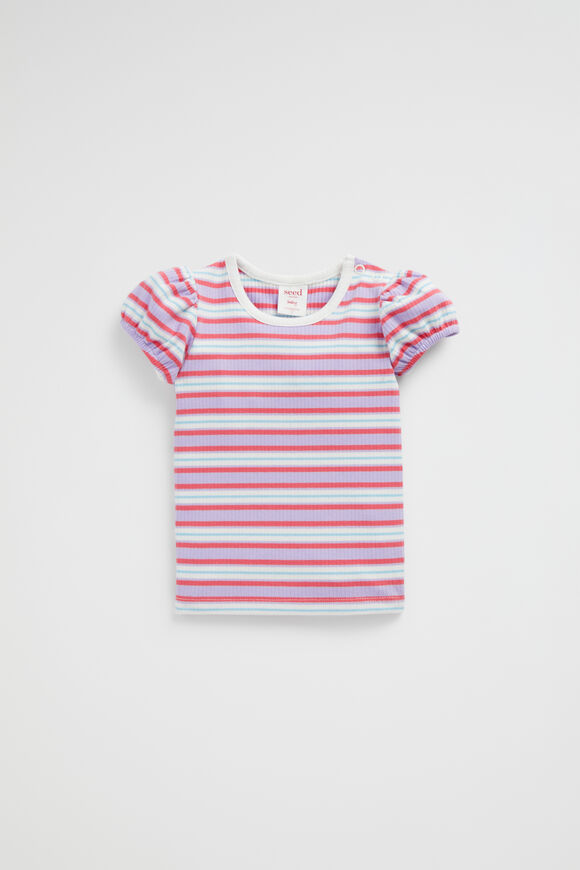 Rib Stripe Tee  Wild Berry  hi-res
