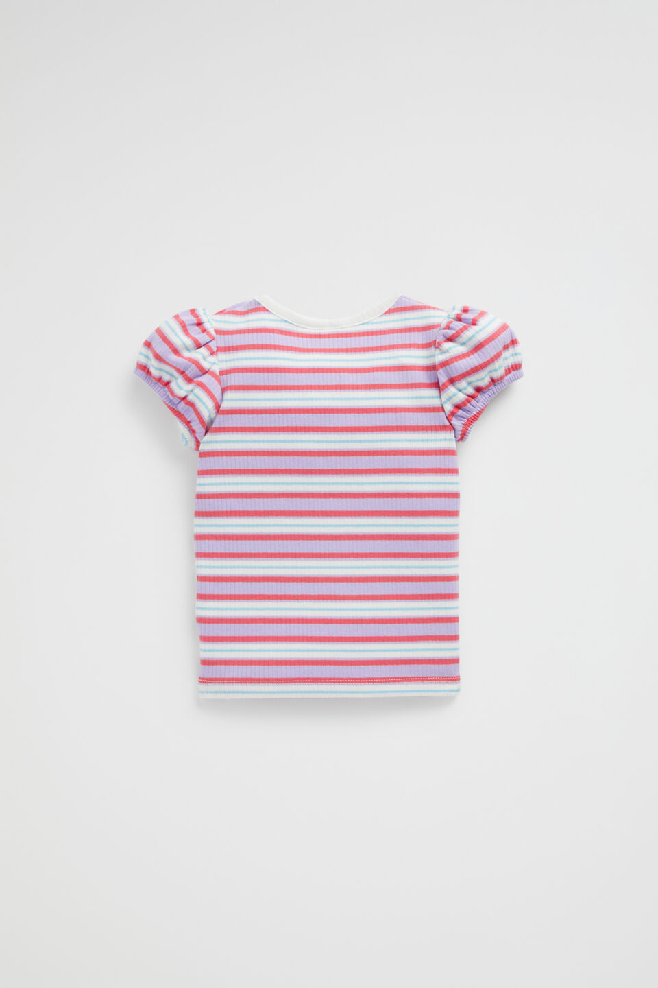 Rib Stripe Tee  Wild Berry